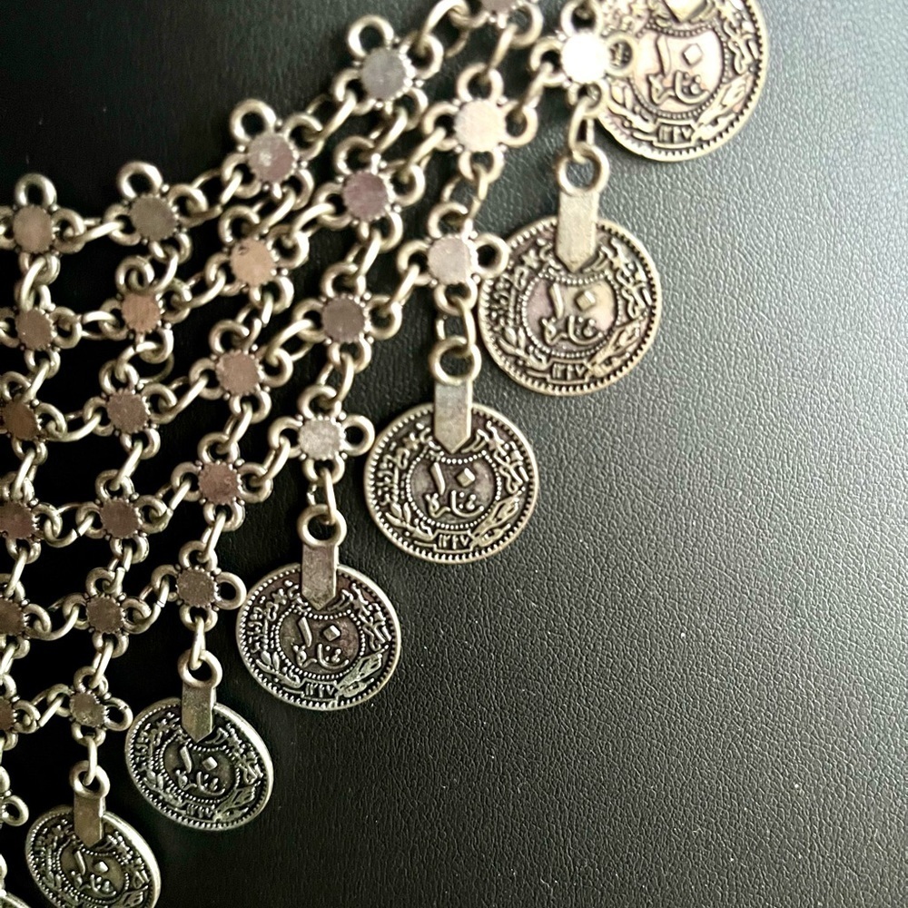 Boho Coin Tassel Necklace - Picture 2 of 3